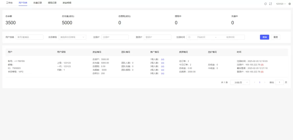 图片[18]-海外高端多语言自动挖矿质押理财系统/支持自定义语言/四端分离/前端UniApp+后台Vue+服务端ThinkPHP6 - 灵犀海外源码-灵犀海外源码