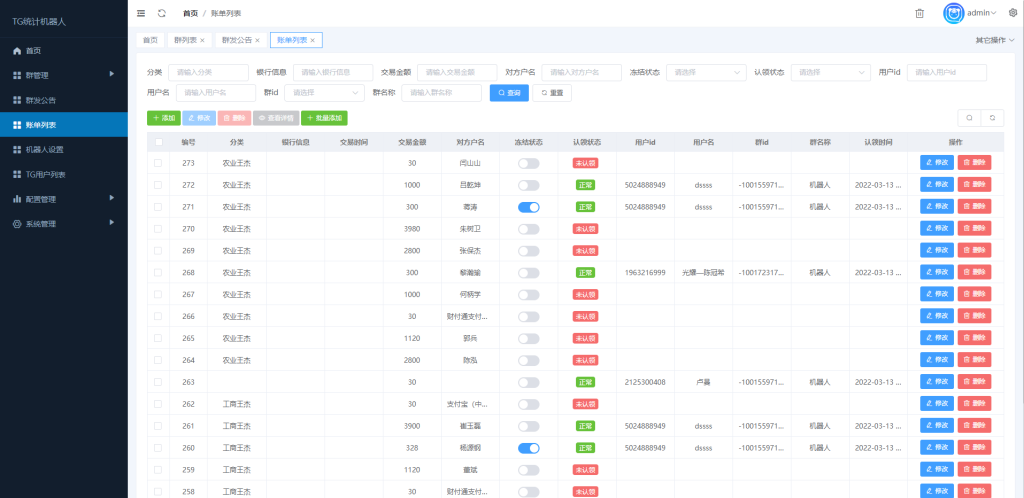 图片[5]-[Telegram记账统计]新版TG统计机器人/Telegram记账机器人/自动记账 - 灵犀海外源码-灵犀海外源码